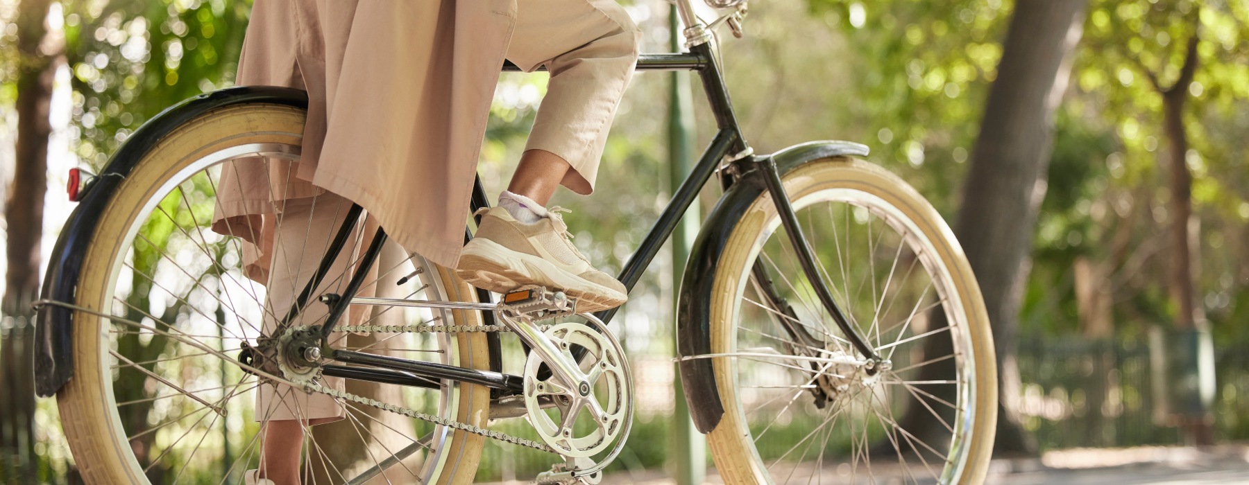 Woman on her bike